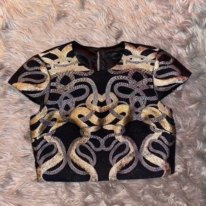 Reflective Snake Detail Top